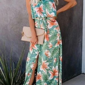 Swimleaf - Strapless relaxed vacation dress